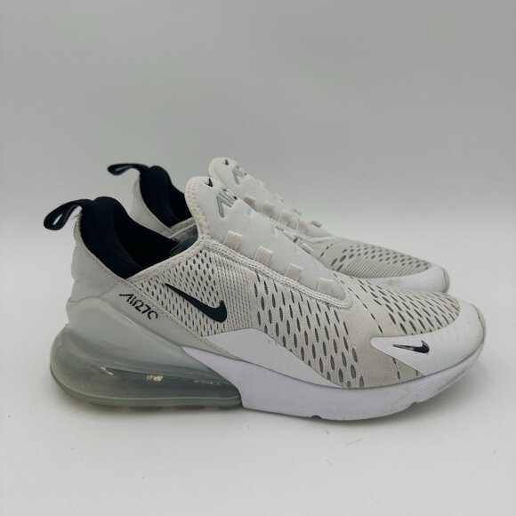 Nike Air Max 270 Running Shoes White Black Mens Size 8.5 *No Laces* - Picture 1 of 8